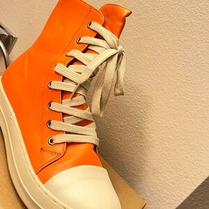 Orange High-Top Women's Sneakers